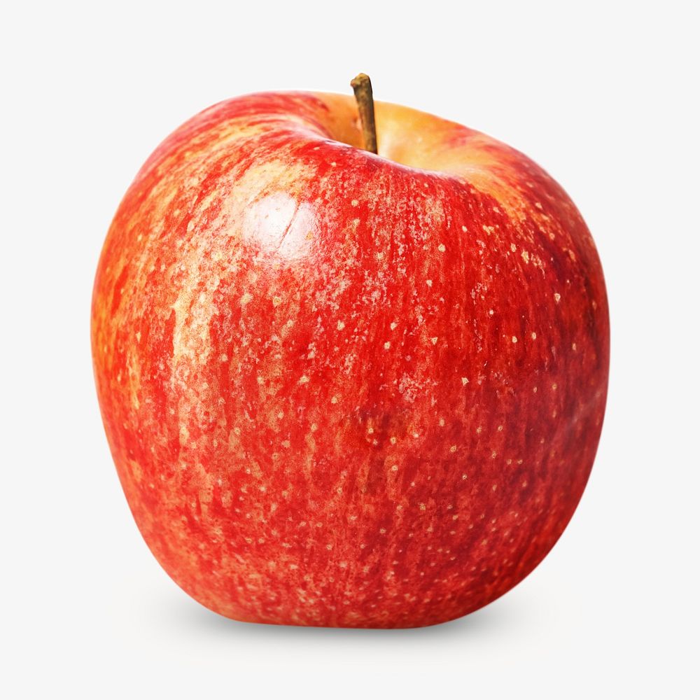 Fresh red apple isolated object