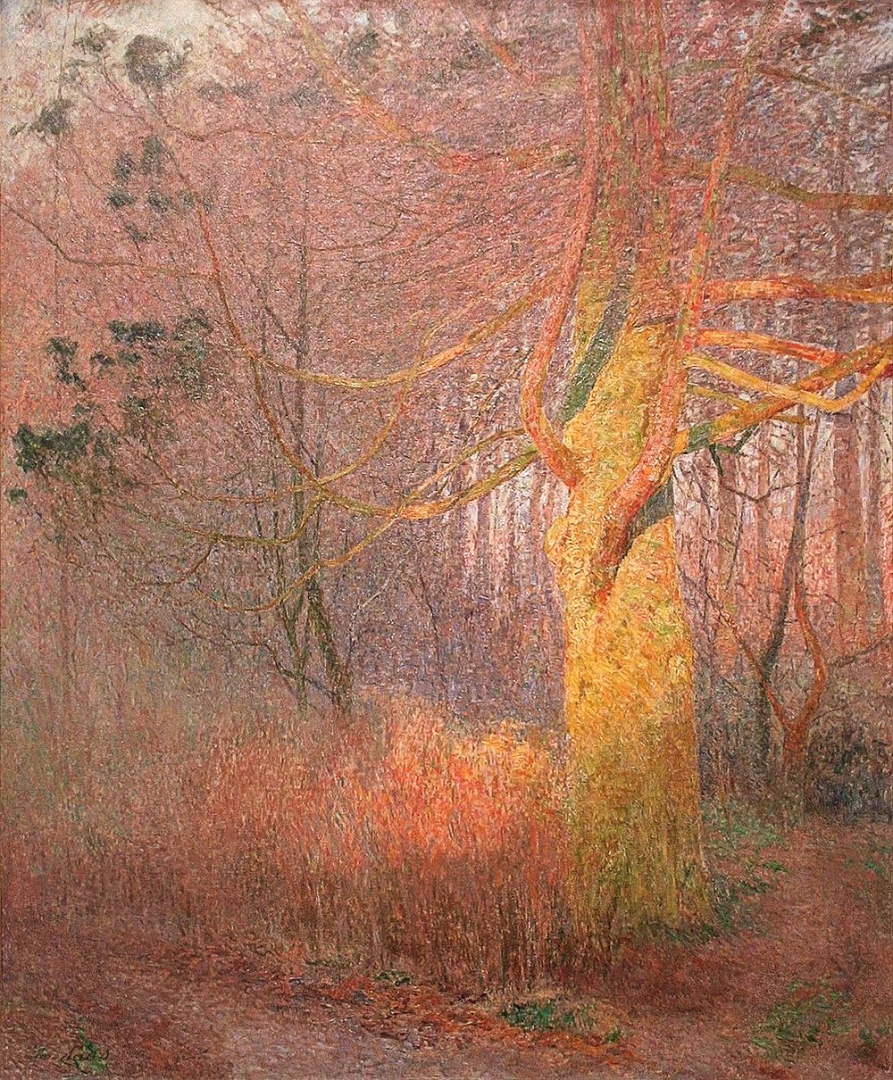 Tree in the Sun (1900) oil painting art by Emile Claus. Original public domain image from Wikimedia Commons. Digitally…