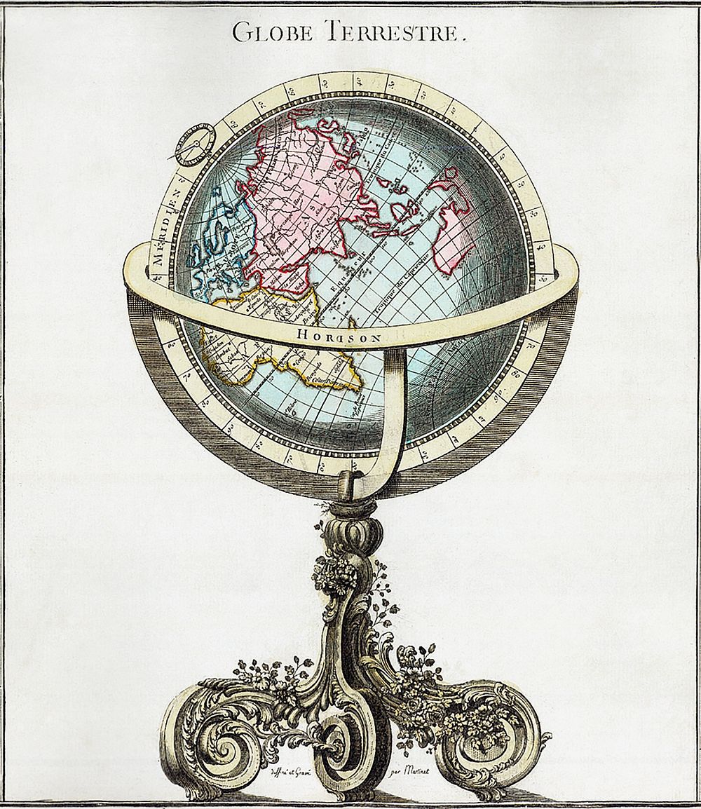 Globe terrestre (1761) chromolithograph art. Original public domain image from Wikimedia Commons. Digitally enhanced by…