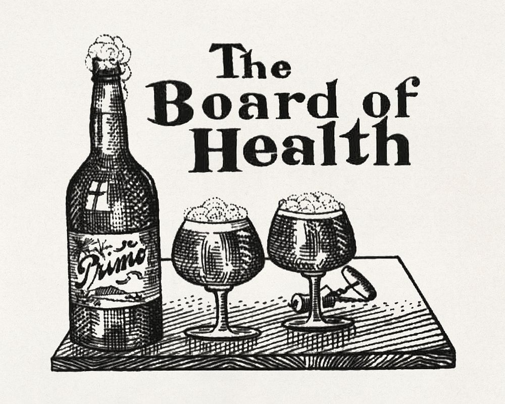 Primo Beer (1904) drawing by the Honolulu Brewing & Malting Company. Original public domain image from Wikipedia. Digitally…