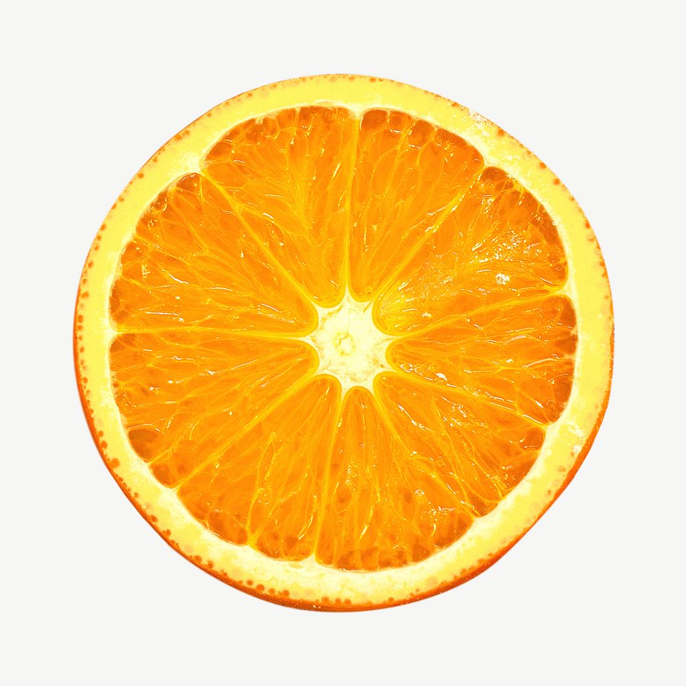 Orange slice healthy food psd