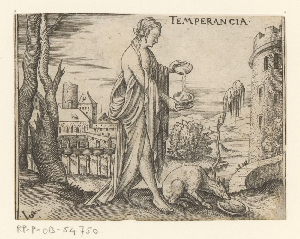 Matigheid (Temperantia) (1524 - 1562) by Virgilius Solis