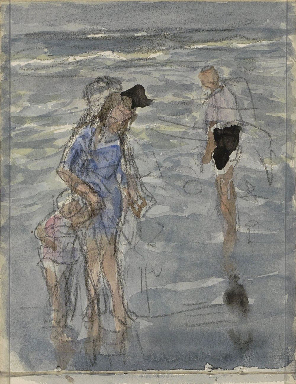Figuren in zee (1881 - 1927) by Johan Antonie de Jonge