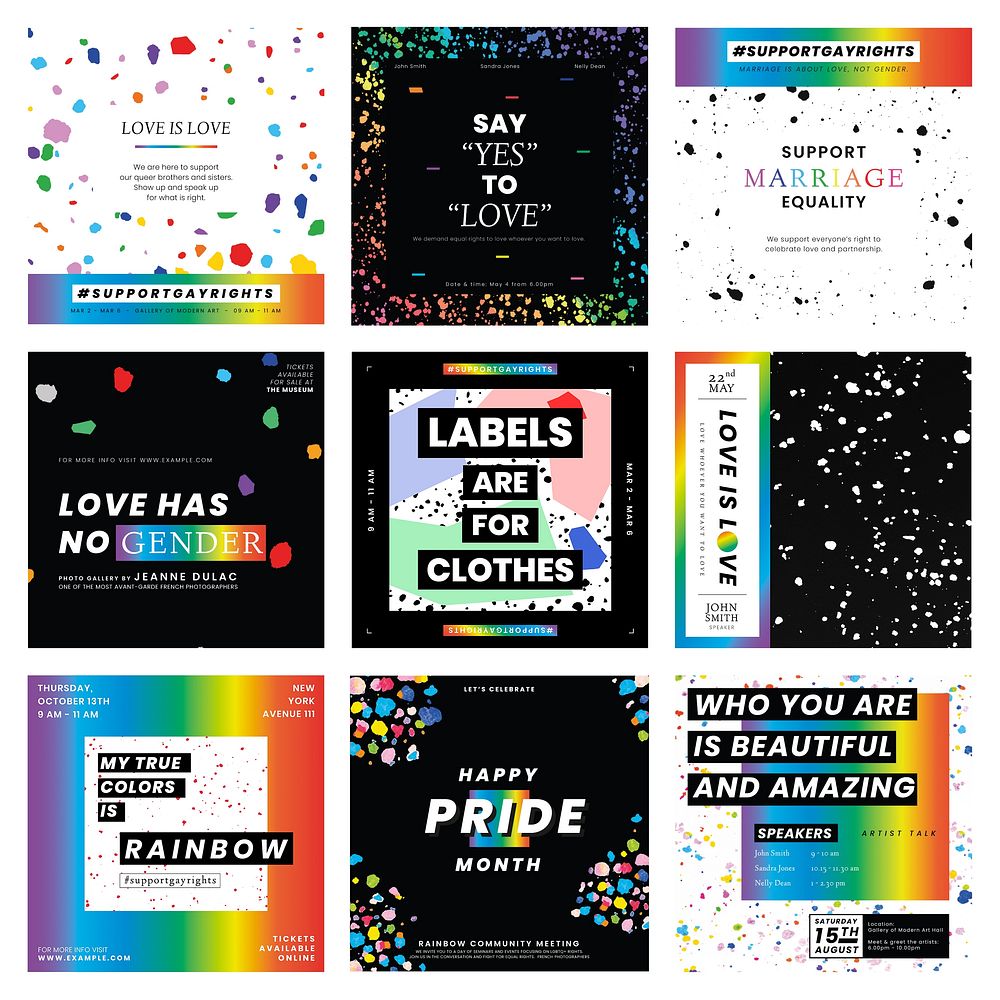 Colorful crayon art template psd for pride month