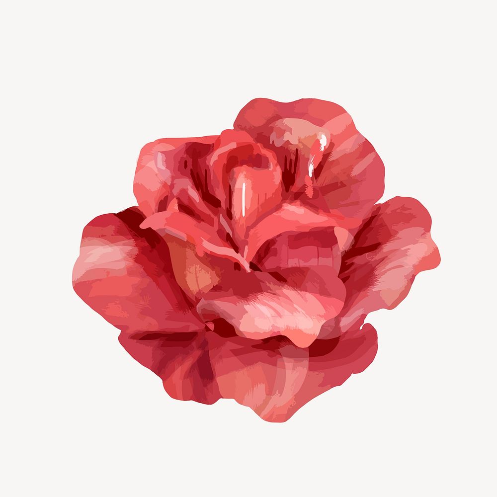 Rose clipart, aesthetic watercolor design vector