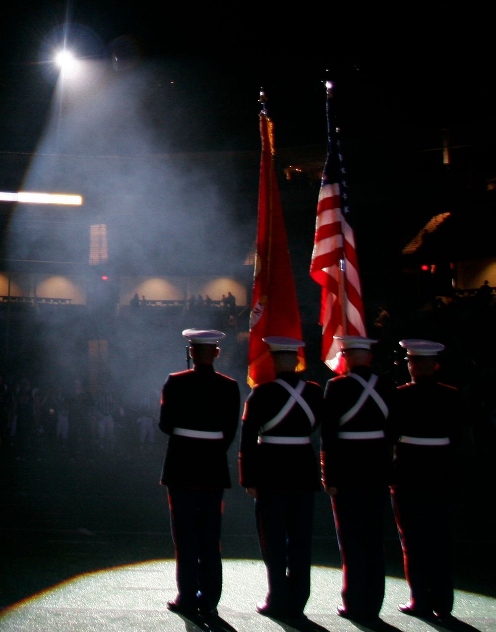 Marines present the colors to Chicago