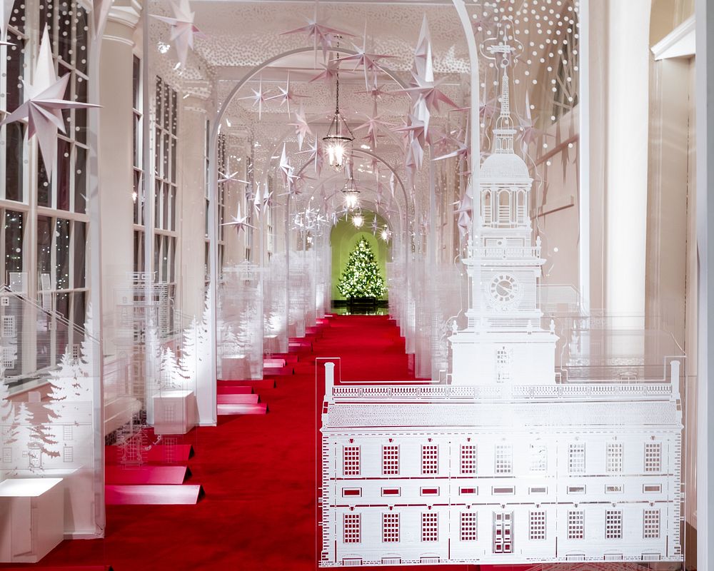 Christmas at the White House. Original public domain image from Flickr