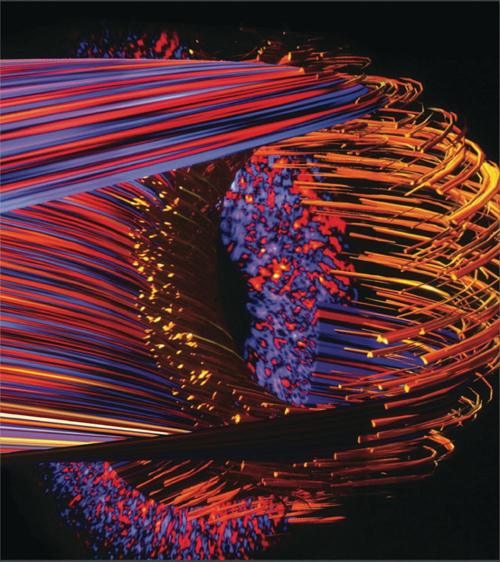 A global particle-in-cell simulation uses Weixing Wang's GTS code to show core turbulence in a Tokamak at Argonne National…