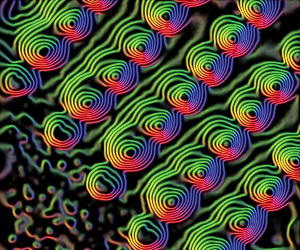 Map showing magnetic flux lines for Nickel Nanoparticles at Brookhaven National Lab. Original public domain image from Flickr