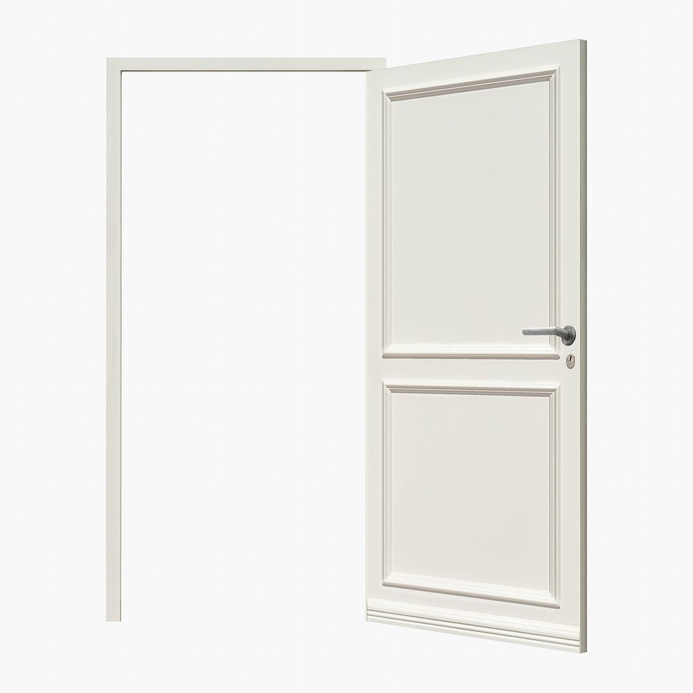Panel door clipart, modern architecture with flush design
