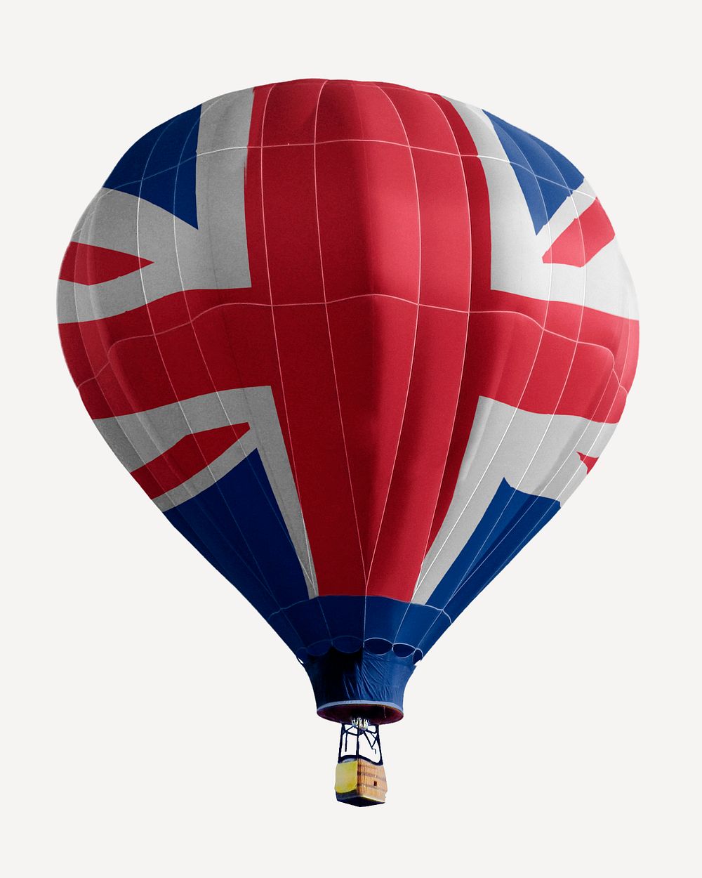 United Kingdom flag on hot air balloon psd
