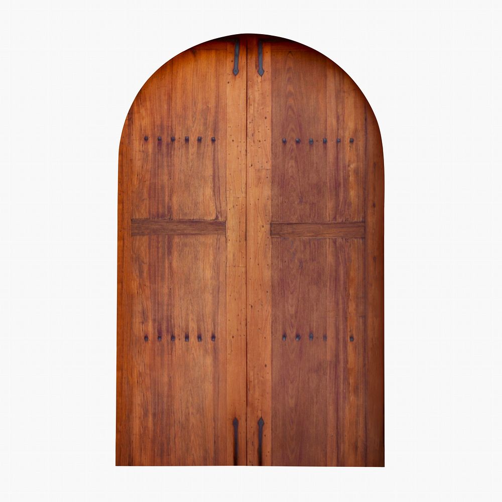 Brown wooden door clipart, church entrance