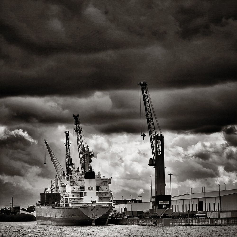 Commercial ship, logistics industry. Free public domain CC0 photo.
