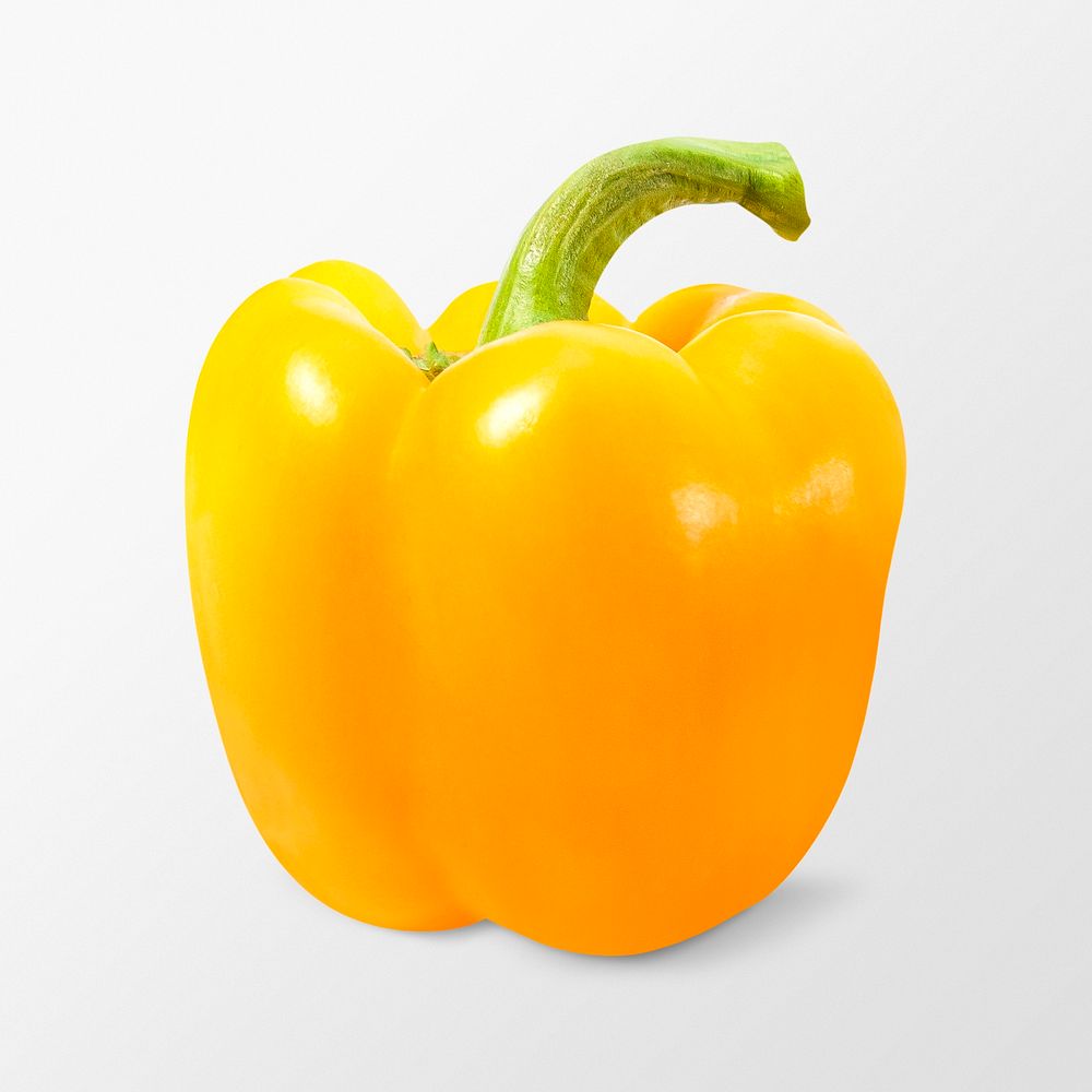 Yellow bell pepper clipart, vegetable, organic ingredient