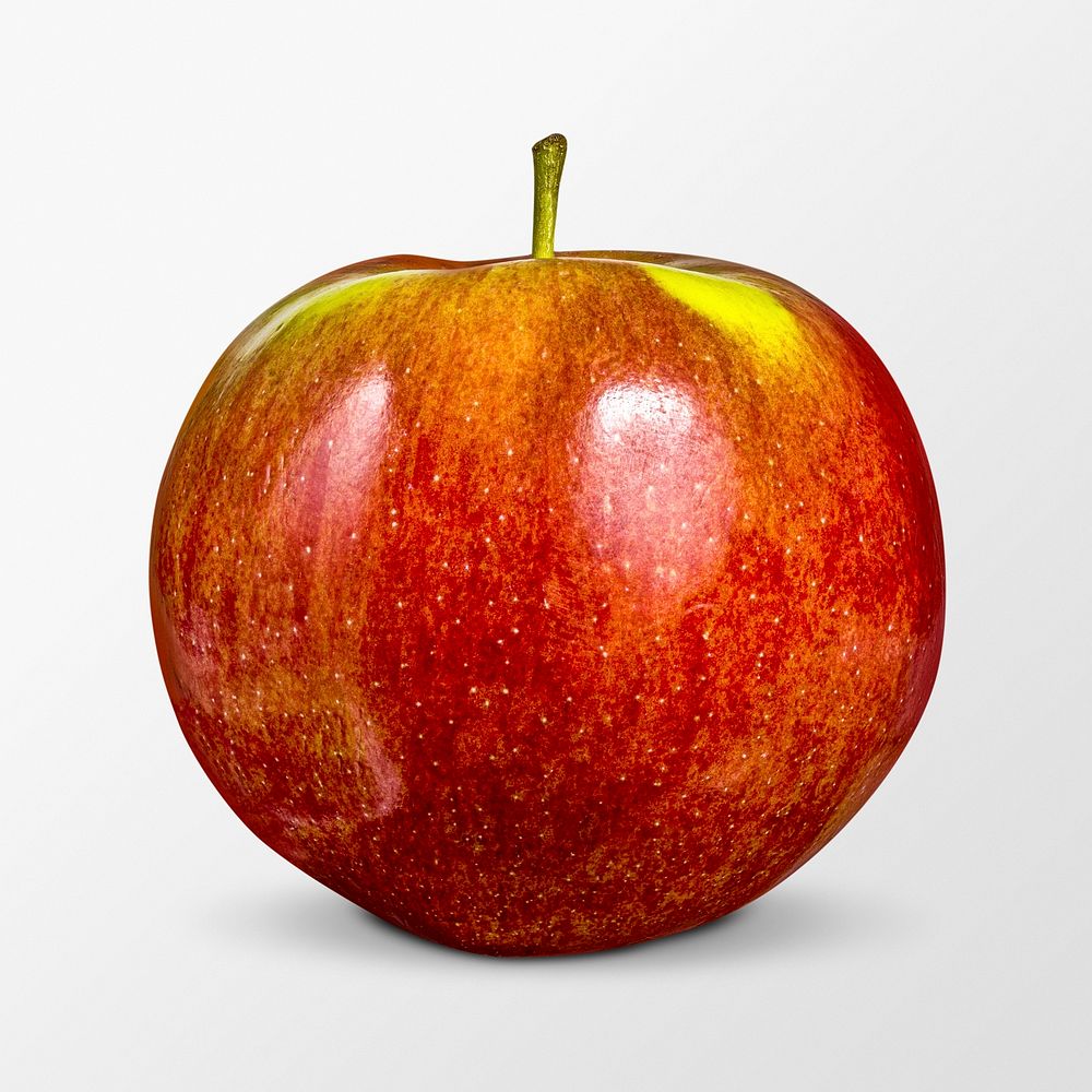 McIntosh apple clipart, fresh fruit psd