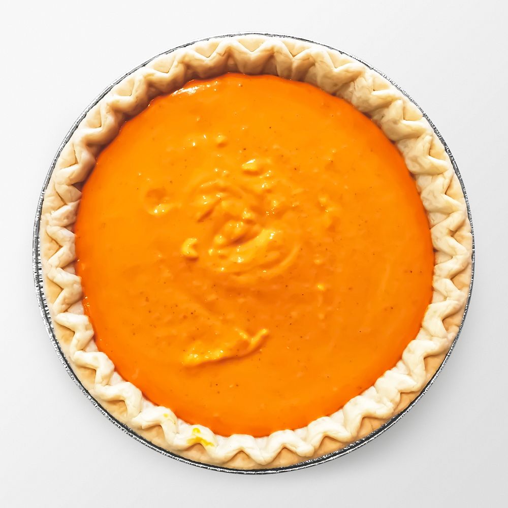 Pumpkin pie sticker, food photography psd