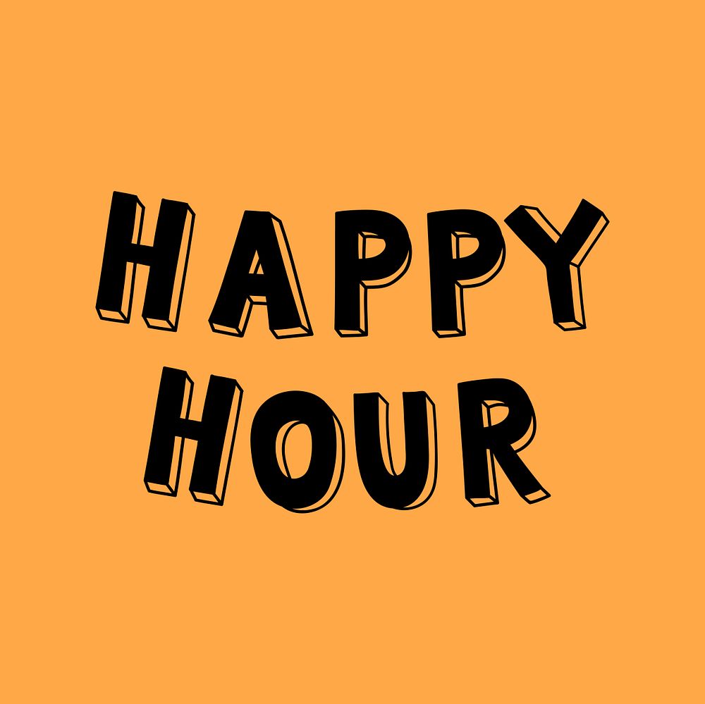 happy-hour-vector-word-art-free-vector-rawpixel