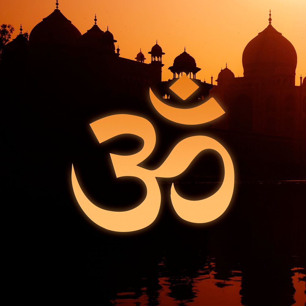 The sacred hindu aum symbol