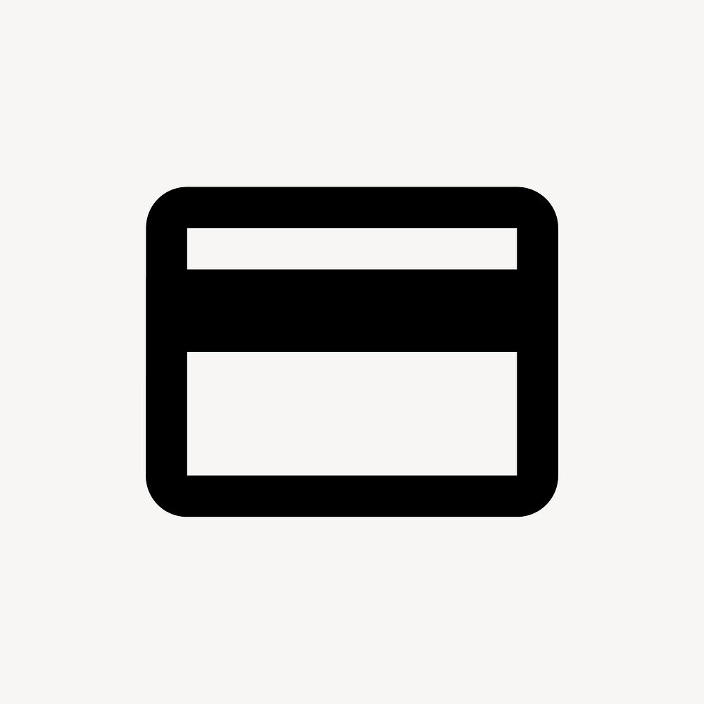 Credit Card icon, financial UI design for web, outlined style vector