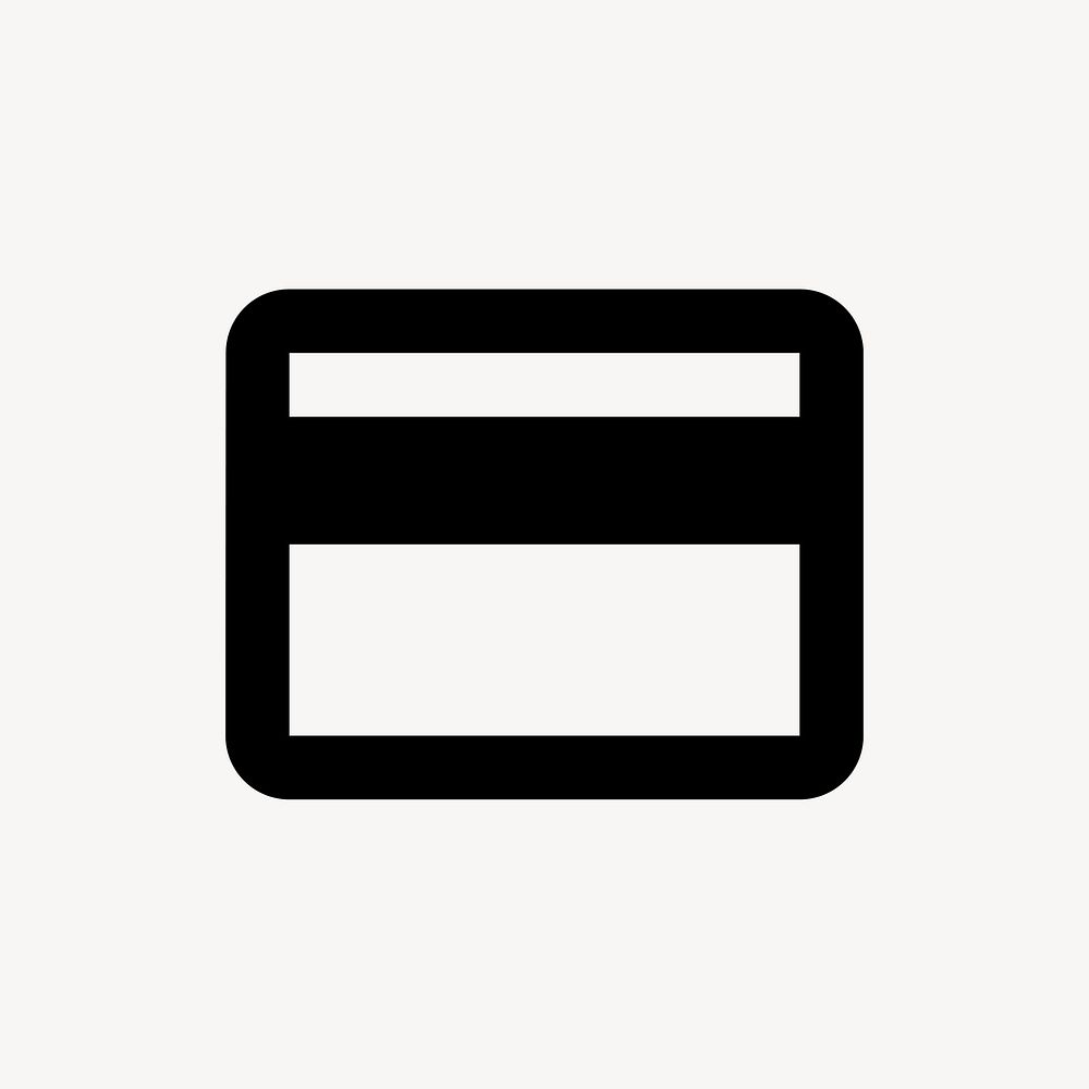 Credit Card icon, finance symbol, outlined style psd