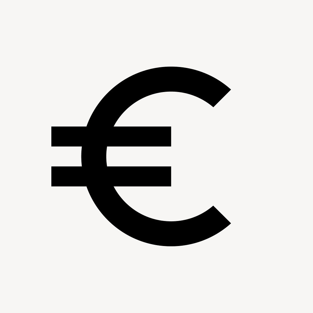 Euro icon, eurozone currency money symbol, filled style vector