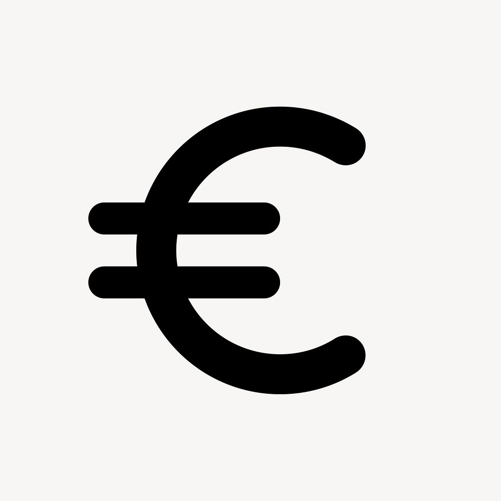 Currency euro icon, eurozone money symbol, round style vector