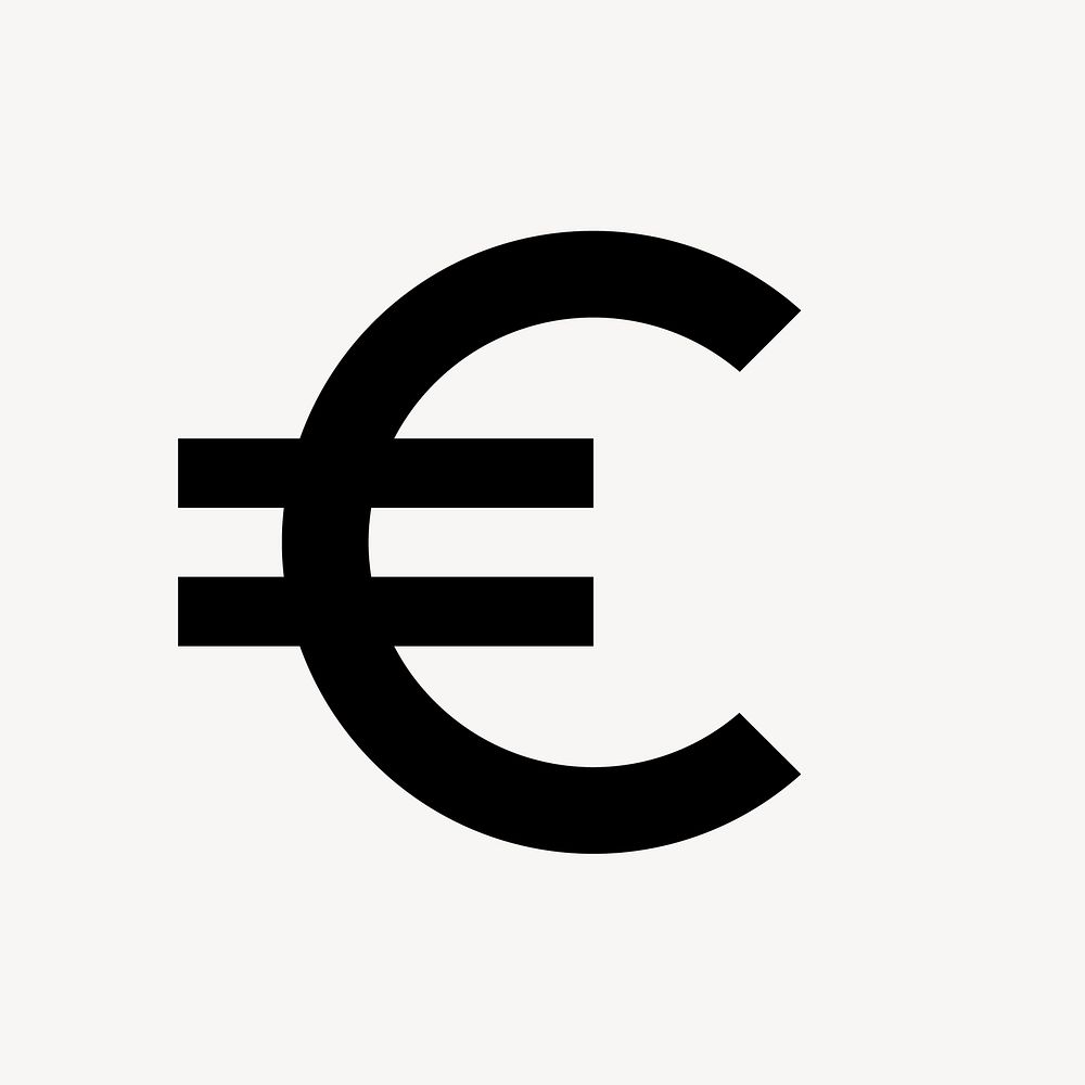 Euro icon, eurozone currency money symbol, two tone style vector