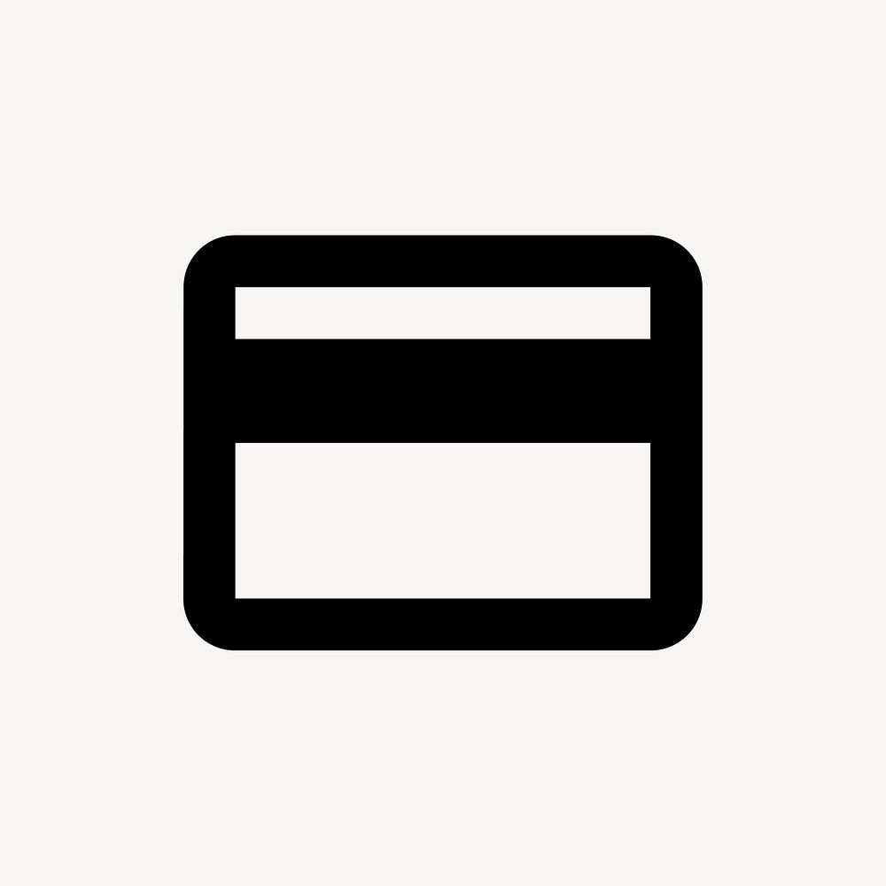 Payment icon, credit card symbol, filled style vector
