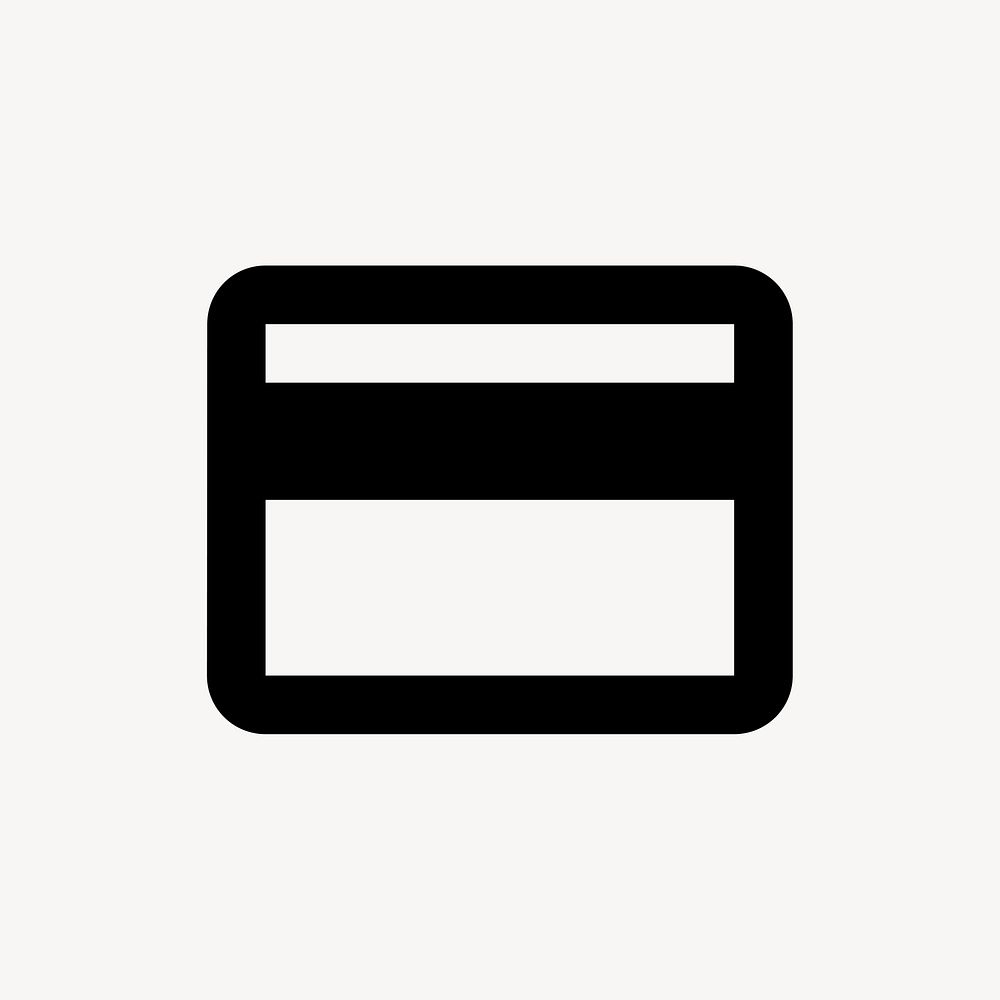 Payment icon, credit card symbol, filled style psd