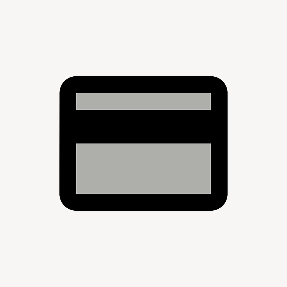 Payment icon, credit card symbol, two tone style psd