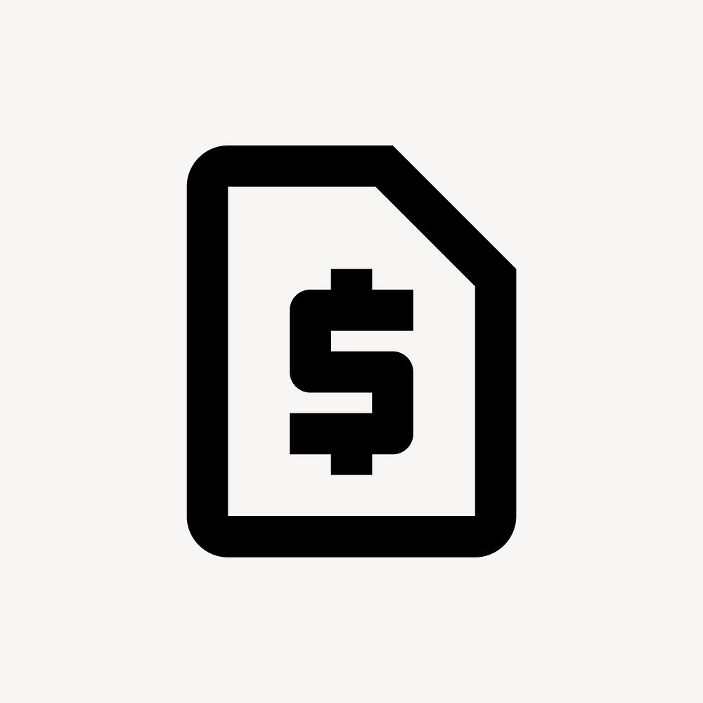 Request Page icon, financial UI design for web, outlined style vector