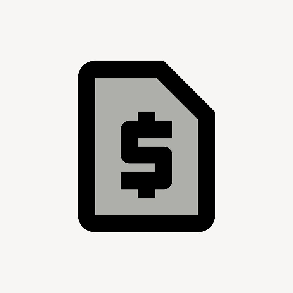 Request Page icon, dollar symbol, two tone style psd