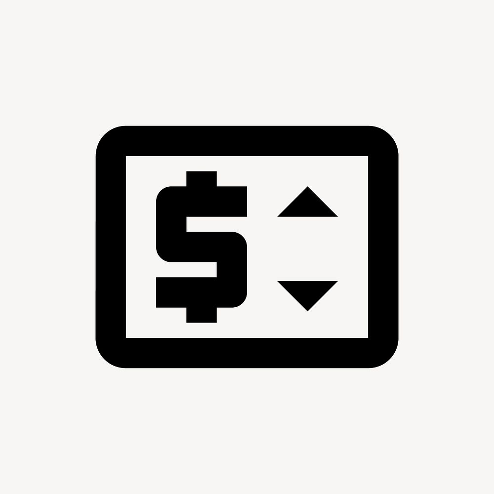 Price Change icon, finance symbol, outlined style vector