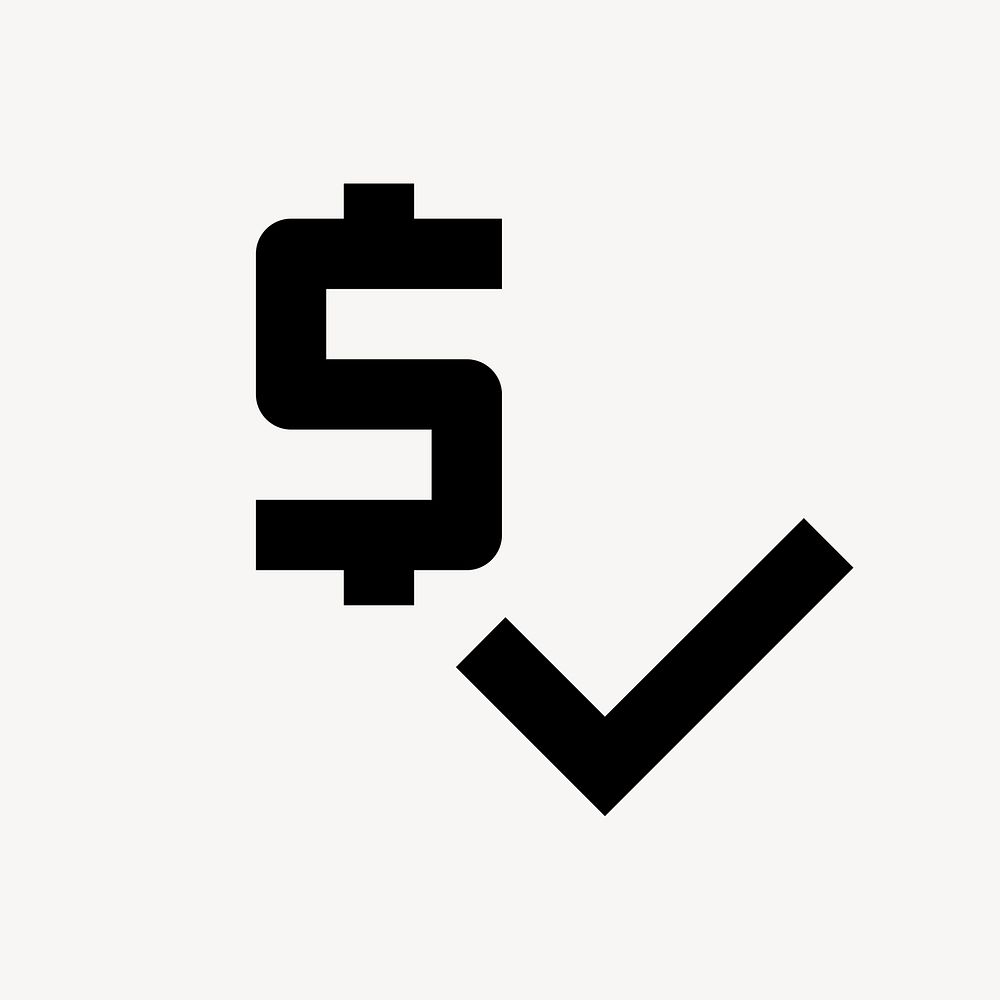Price Check icon, banking symbol, outlined style psd