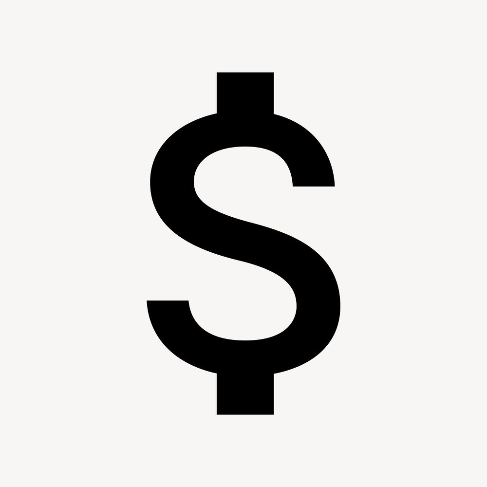 Attach Money icon, financial UI design for web, outlined style vector