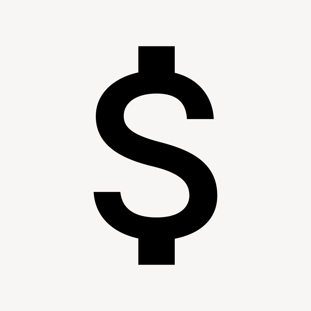 Attach Money icon, financial UI design for web, sharp style psd