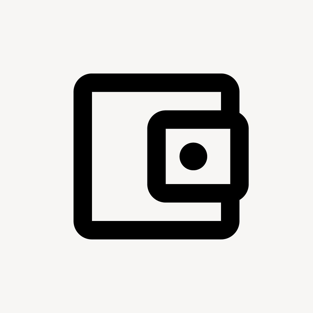 Account Balance Wallet icon, financial UI design for web, outlined style vector