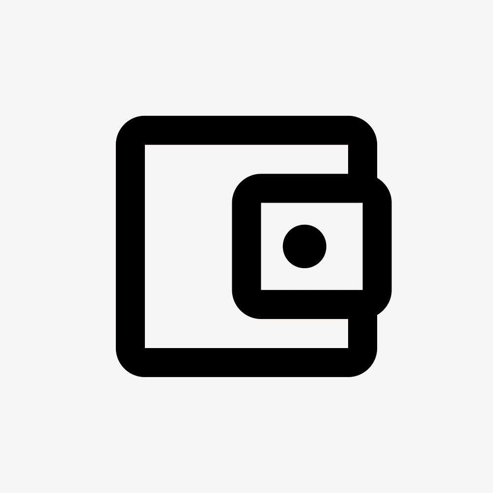 Account Balance Wallet icon, outlined style, finance concept psd