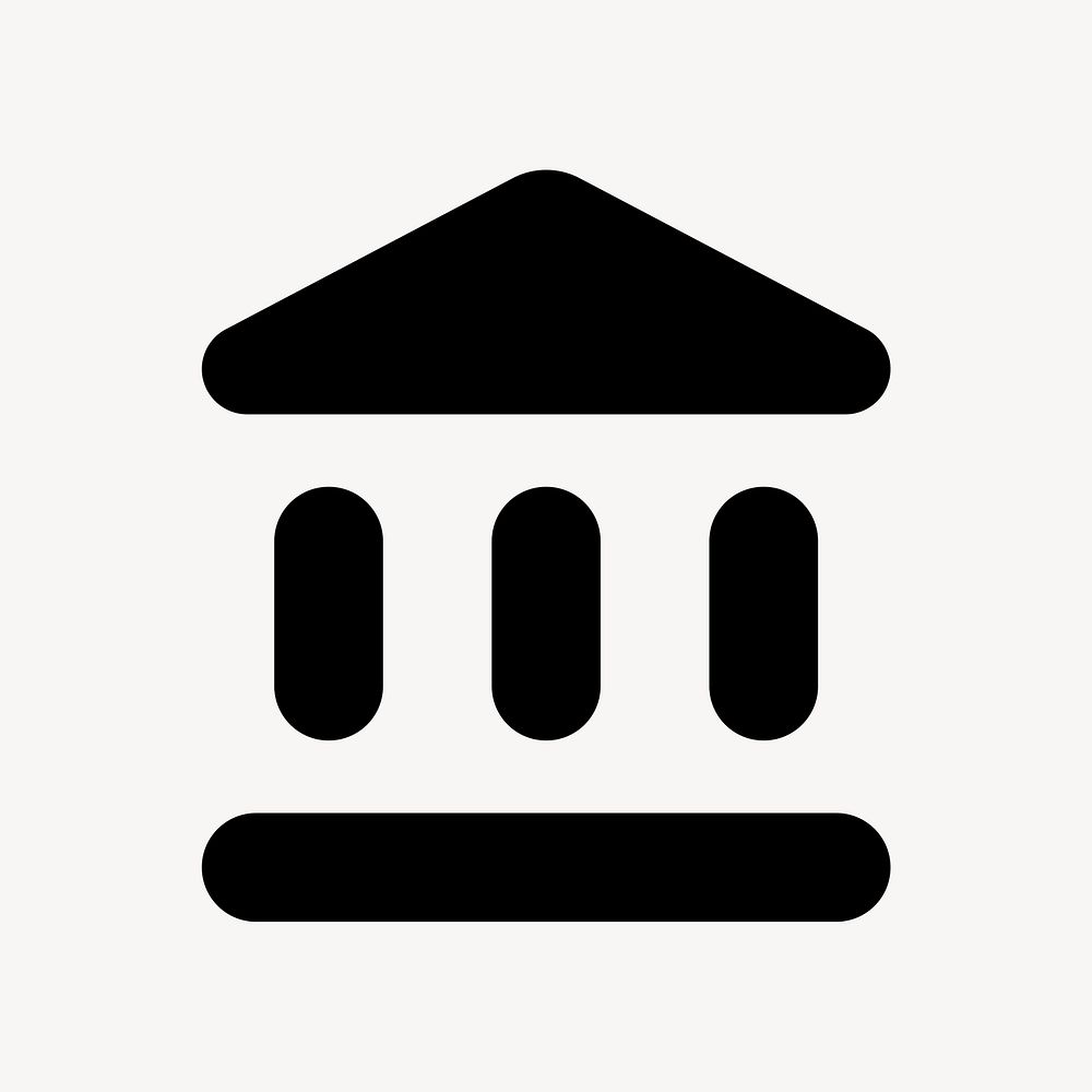 Account Balance icon, business symbol, round style psd