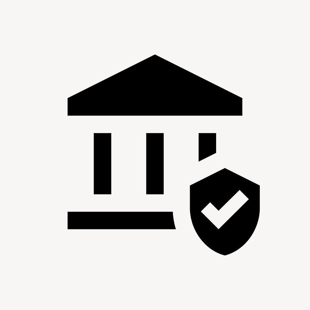Assured Workload icon, financial symbol, filled style vector