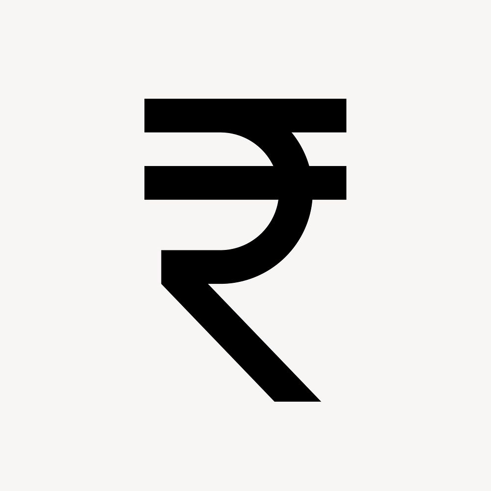 Currency rupee icon, Indian money symbol, sharp style vector