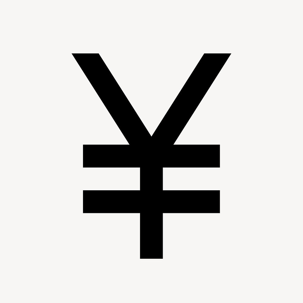 Yen icon, Japanese currency money symbol, filled style vector