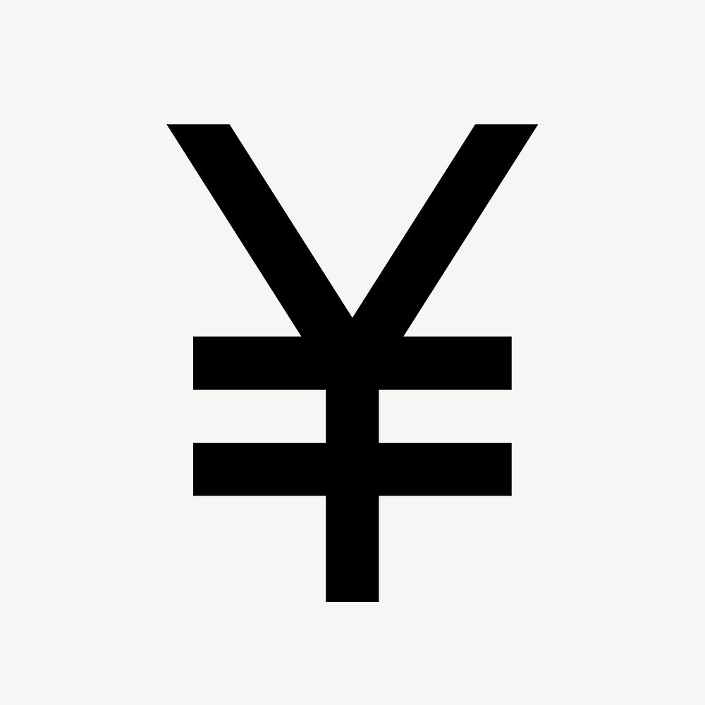 Yen icon, Japanese currency money symbol, filled style psd