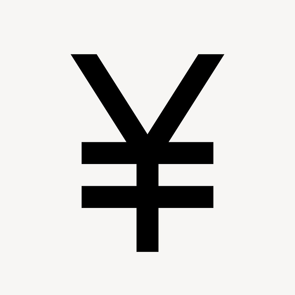 Currency yen icon, Japanese money symbol, outlined style psd
