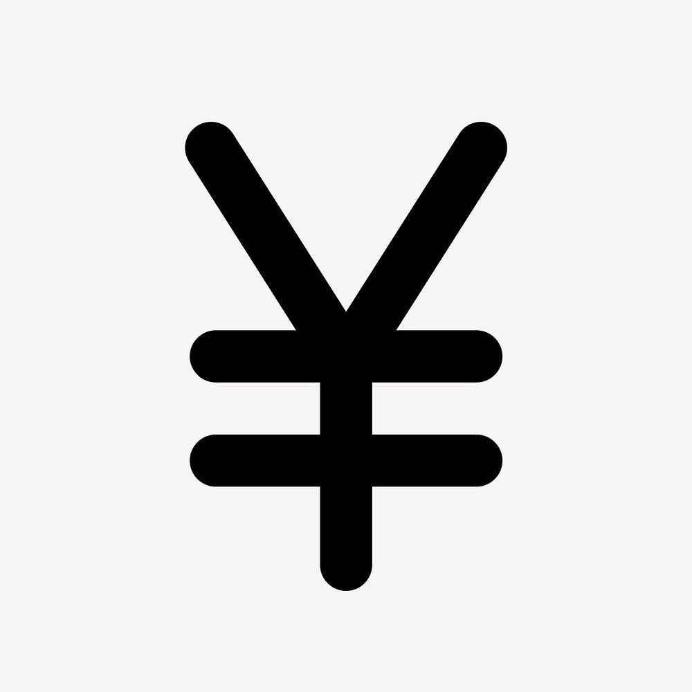 Currency yen icon, Japanese money symbol, round style psd