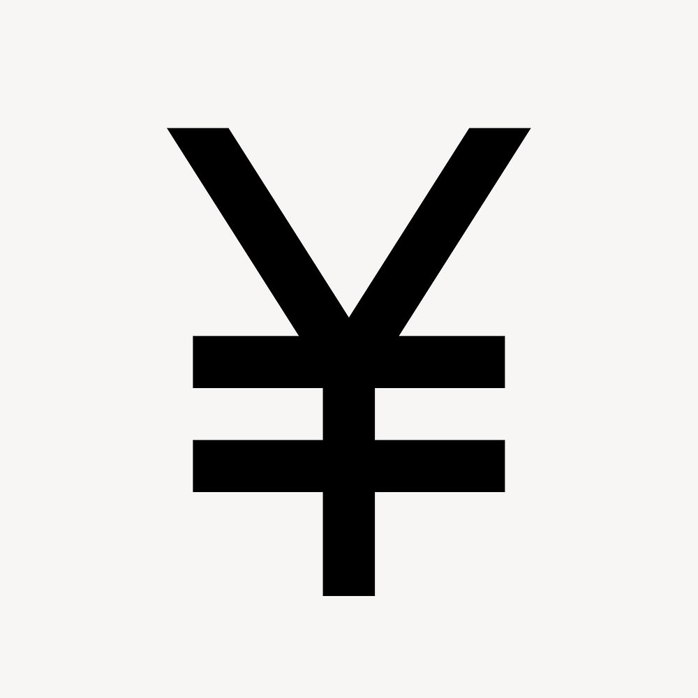 Japanese yen icon, currency money symbol, sharp style vector