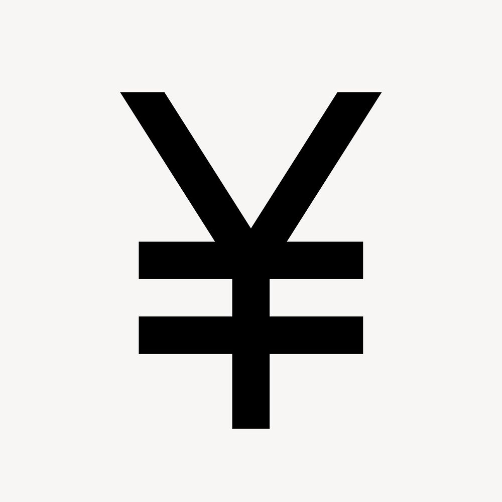 Japanese yen icon, currency money symbol, sharp style psd