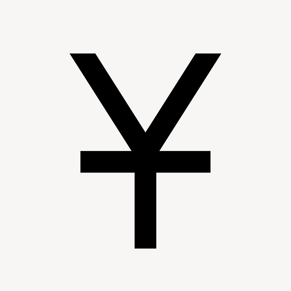 Yuan icon, Chinese currency money symbol, filled style vector