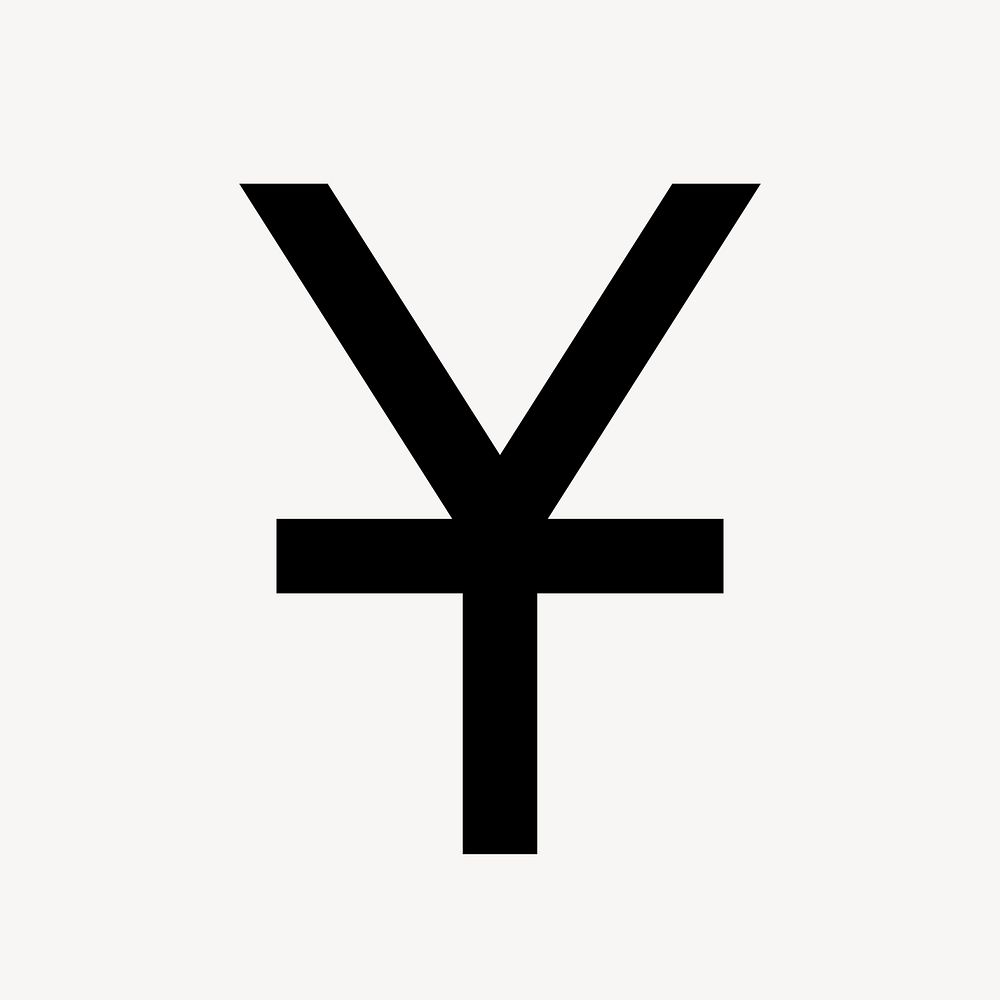Yuan icon, Chinese currency money symbol, outlined style vector