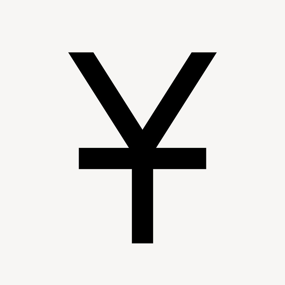 Chinese yuan icon, currency money symbol, two tone style psd
